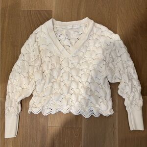 Jonathan Simkhai White Knit Sweater